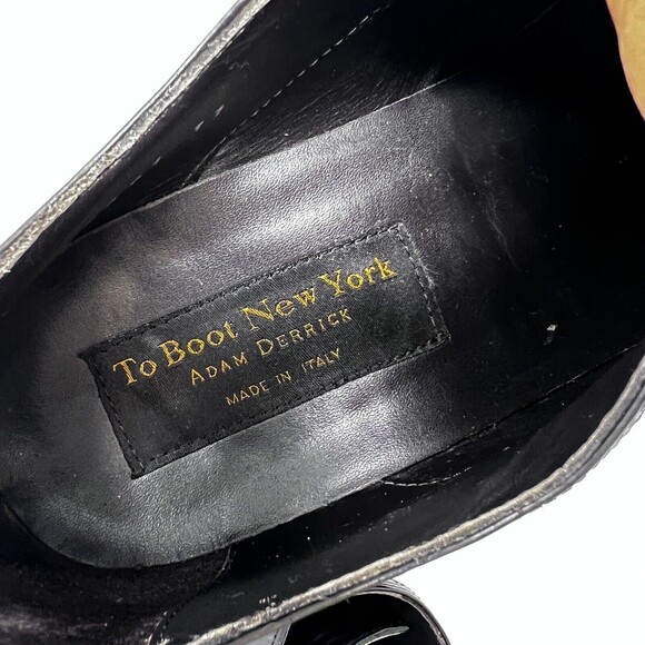 To Boot New York Shoes Mens 11 Adam Derrick Black Leather Oxford Cap Toe Dress - Picture 11 of 12